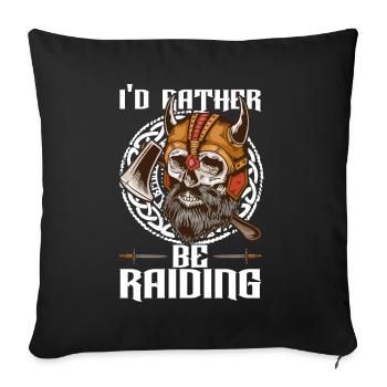 Viking Nordic - Housse de coussin décorative 45 x 45 cm - noir - Devant