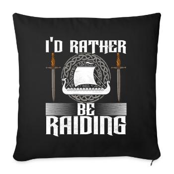 Viking Nordic - Housse de coussin décorative 45 x 45 cm - noir - Devant