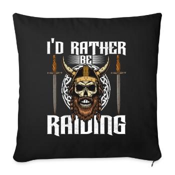 Viking Nordic - Housse de coussin décorative 45 x 45 cm - noir - Devant