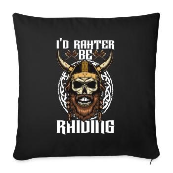 Viking Nordic - Housse de coussin décorative 45 x 45 cm - noir - Devant