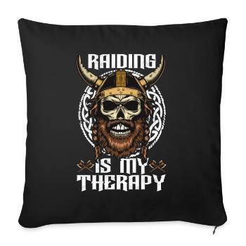 Viking Nordic - Housse de coussin décorative 45 x 45 cm - noir - Devant