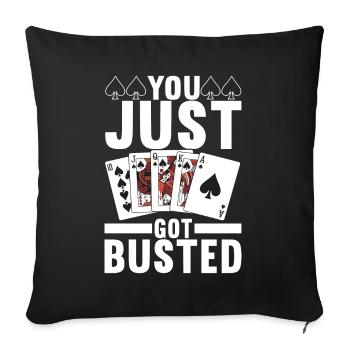 Poker Poker Player Casino - Housse de coussin décorative 45 x 45 cm - noir - Devant