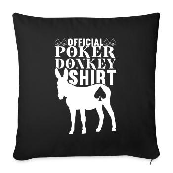 Poker Poker Player Casino - Housse de coussin décorative 45 x 45 cm - noir - Devant