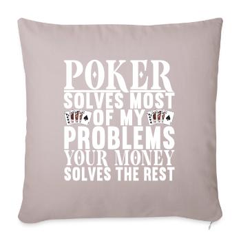 Poker Poker Player Casino - Sofa pillowcase 17,3'' x 17,3'' (45 x 45 cm) - light taupe - Front