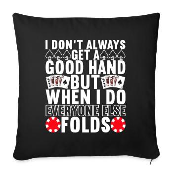 Poker Poker Player Casino - Housse de coussin décorative 45 x 45 cm - noir - Devant