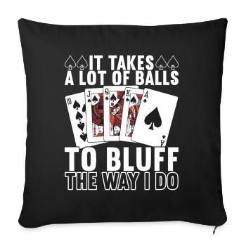 Poker Poker Player Casino - Housse de coussin décorative 45 x 45 cm - noir - Devant