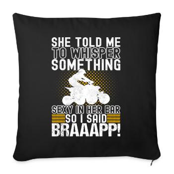 Quad Bike Quad Rider - Housse de coussin décorative 45 x 45 cm - noir - Devant