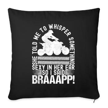 Quad Bike Quad Rider - Housse de coussin décorative 45 x 45 cm - noir - Devant