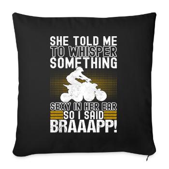Quad Bike Quad Rider - Housse de coussin décorative 45 x 45 cm - noir - Devant