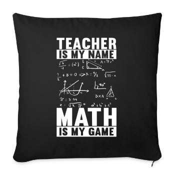 Mathe Mathelehrer - Sofakissenbezug 45 x 45 cm - Schwarz - Vorne