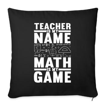 Mathe Mathelehrer - Sofakissenbezug 45 x 45 cm - Schwarz - Vorne