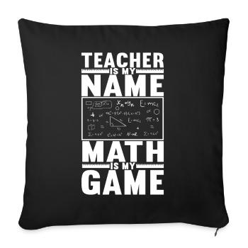 Mathe Mathelehrer - Sofakissenbezug 45 x 45 cm - Schwarz - Vorne