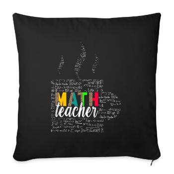 Mathe Mathelehrer - Sofakissenbezug 45 x 45 cm - Schwarz - Vorne