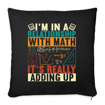 Mathe Mathelehrer - Sofakissenbezug 45 x 45 cm - Schwarz - Vorne