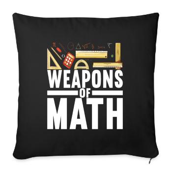 Mathe Mathelehrer - Sofakissenbezug 45 x 45 cm - Schwarz - Vorne