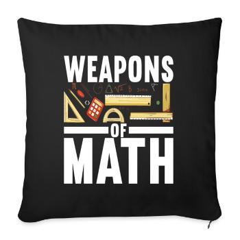 Mathe Mathelehrer - Sofakissenbezug 45 x 45 cm - Schwarz - Vorne