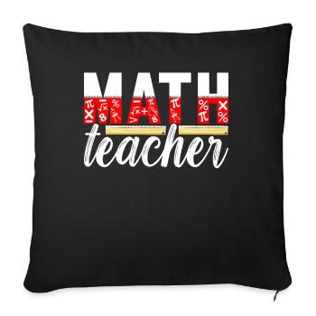 Mathe Mathelehrer - Sofakissenbezug 45 x 45 cm - Schwarz - Vorne