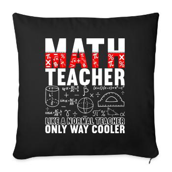 Mathe Mathelehrer - Sofakissenbezug 45 x 45 cm - Schwarz - Vorne