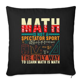 Mathe Mathelehrer - Sofakissenbezug 45 x 45 cm - Schwarz - Vorne
