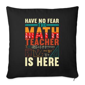 Mathe Mathelehrer - Sofakissenbezug 45 x 45 cm - Schwarz - Vorne