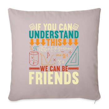 Professeur de mathématiques - Housse de coussin décorative 45 x 45 cm - taupe clair - Devant