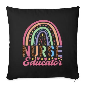 Nurse Caregiver - Sofa pillowcase 17,3'' x 17,3'' (45 x 45 cm) - black - Front
