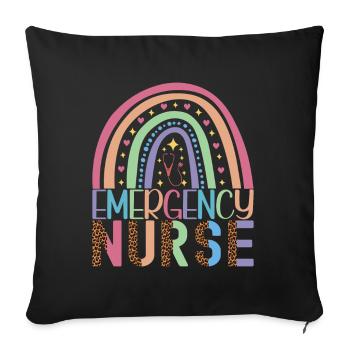 Nurse Caregiver - Sofa pillowcase 17,3'' x 17,3'' (45 x 45 cm) - black - Front