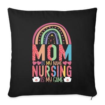 Nurse Caregiver - Sofa pillowcase 17,3'' x 17,3'' (45 x 45 cm) - black - Front