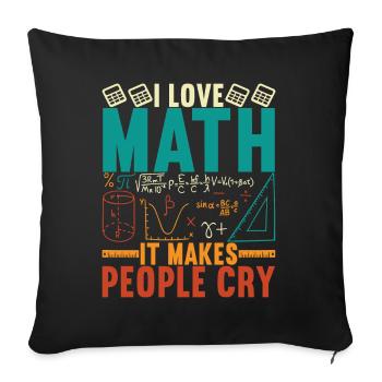 Math Teacher - Sofa pillowcase 17,3'' x 17,3'' (45 x 45 cm) - black - Front