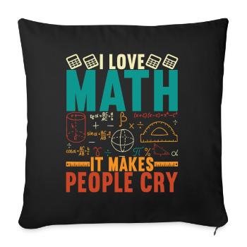 Math Teacher - Sofa pillowcase 17,3'' x 17,3'' (45 x 45 cm) - black - Front