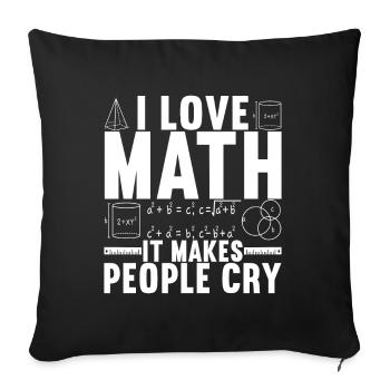 Mathe Mathelehrer - Sofakissenbezug 45 x 45 cm - Schwarz - Vorne