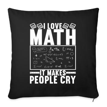 Mathe Mathelehrer - Sofakissenbezug 45 x 45 cm - Schwarz - Vorne