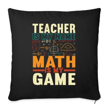 Mathe Mathelehrer - Sofakissenbezug 45 x 45 cm - Schwarz - Vorne