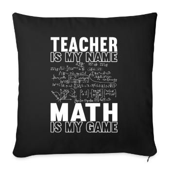 Mathe Mathelehrer - Sofakissenbezug 45 x 45 cm - Schwarz - Vorne
