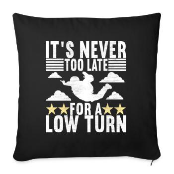 Parachute Parachutist - Sofa pillowcase 17,3'' x 17,3'' (45 x 45 cm) - black - Front