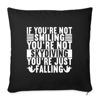 Parachute Parachutist - Sofa pillowcase 17,3'' x 17,3'' (45 x 45 cm) - black - Front