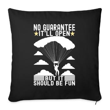 Parachute Parachutist - Sofa pillowcase 17,3'' x 17,3'' (45 x 45 cm) - black - Front