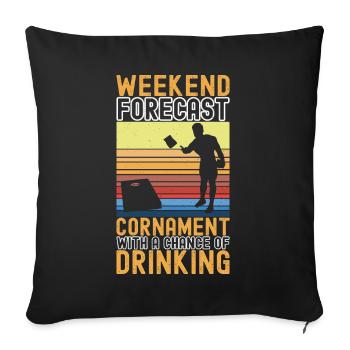 Cornhole Player Cornhole Board - Housse de coussin décorative 45 x 45 cm - noir - Devant