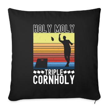 Cornhole Player Cornhole Board - Housse de coussin décorative 45 x 45 cm - noir - Devant