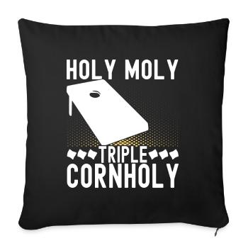 Cornhole Player Cornhole Board - Housse de coussin décorative 45 x 45 cm - noir - Devant