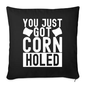 Cornhole Player Cornhole Board - Sofa pillowcase 17,3'' x 17,3'' (45 x 45 cm) - black - Front