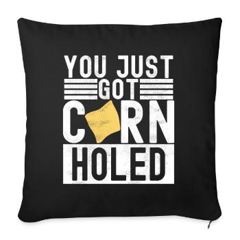 Cornhole Player Cornhole Board - Housse de coussin décorative 45 x 45 cm - noir - Devant