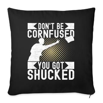 Cornhole Player Cornhole Board - Sofa pillowcase 17,3'' x 17,3'' (45 x 45 cm) - black - Front