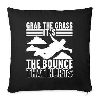 Parachute Parachutist - Sofa pillowcase 17,3'' x 17,3'' (45 x 45 cm) - black - Front
