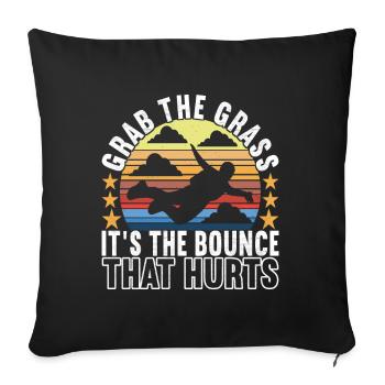 Parachute Parachutist - Sofa pillowcase 17,3'' x 17,3'' (45 x 45 cm) - black - Front