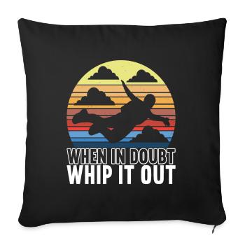 Parachute Parachutist - Sofa pillowcase 17,3'' x 17,3'' (45 x 45 cm) - black - Front