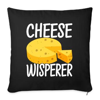Cheese lovers Gouda cheese - Sofa pillowcase 17,3'' x 17,3'' (45 x 45 cm) - black - Front