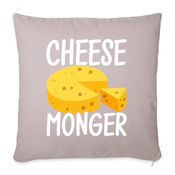 Amateurs de fromage Gouda - Housse de coussin décorative 45 x 45 cm - taupe clair - Devant