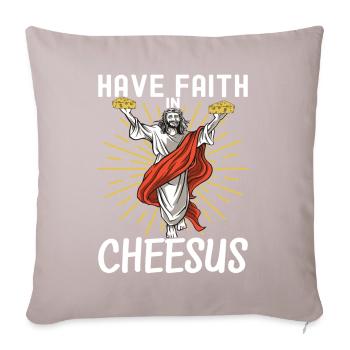 Amateurs de fromage Gouda - Housse de coussin décorative 45 x 45 cm - taupe clair - Devant