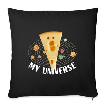 Cheese lovers Gouda cheese - Sofa pillowcase 17,3'' x 17,3'' (45 x 45 cm) - black - Front